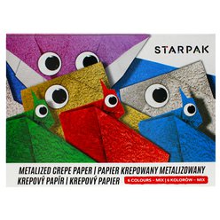 METALIZOVANÝ KREPOVÝ PAPÍR C4 6 BAREV STARPAK 218530