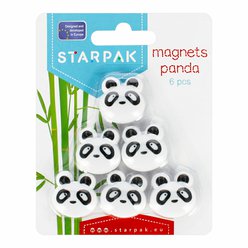 PANDA SHAPE MAGNETS 6KS STARPAK 398962