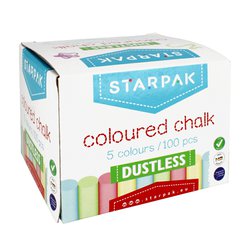 ŠKOLNÍ KŘÍDA 5 BAREV BALENÍ 100 ks STARPAK 472796 ŠKOLNÍ KŘÍDA 5 BAREV BALENÍ 100 ks STARPAK 472796